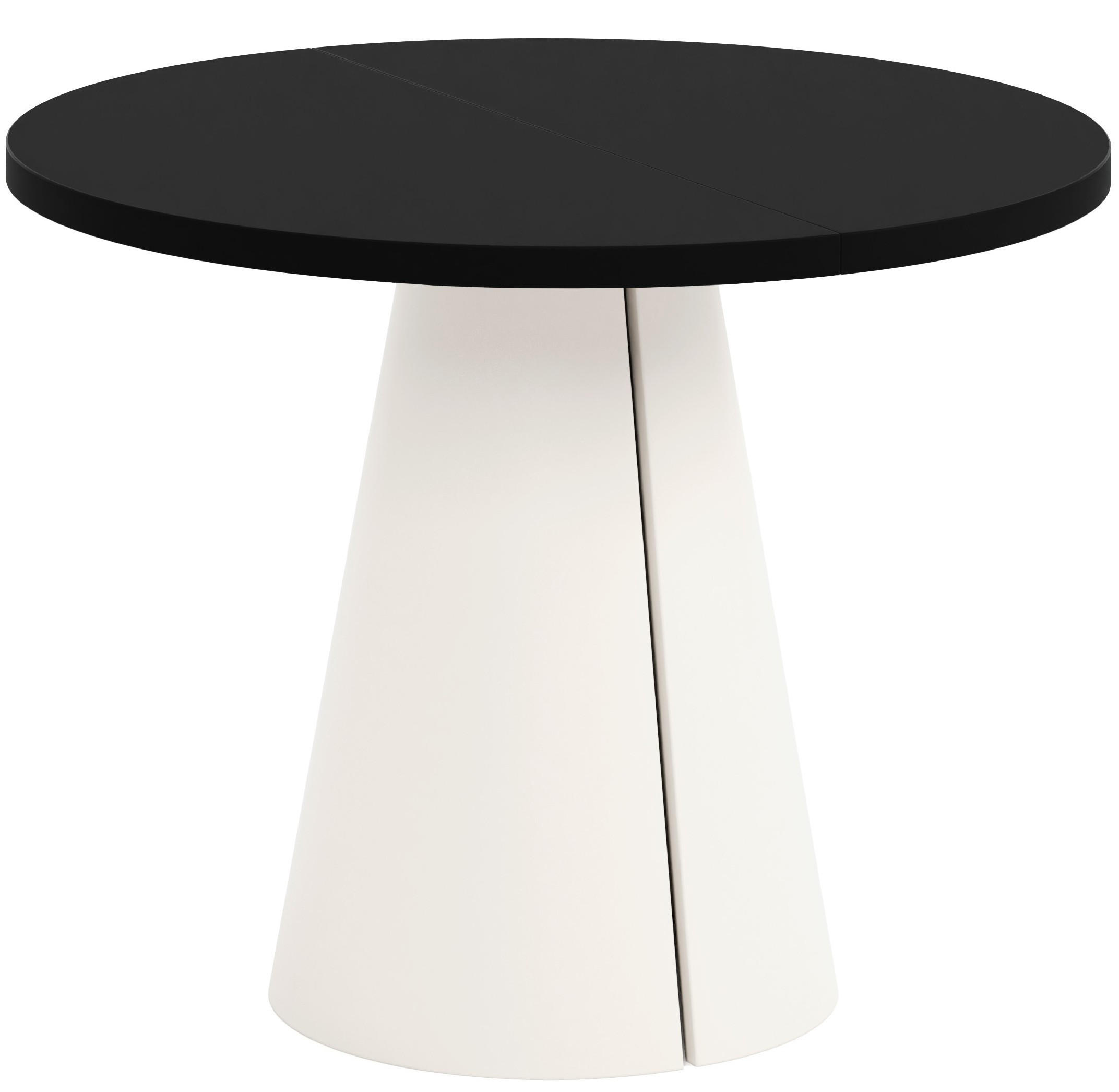 TISCH Kaschmir ALMA Ausziehbar 100/176 cm - Kaschmir/Schwarz, Holzwerkstoff (2/100/76cm) - Sepro Meble