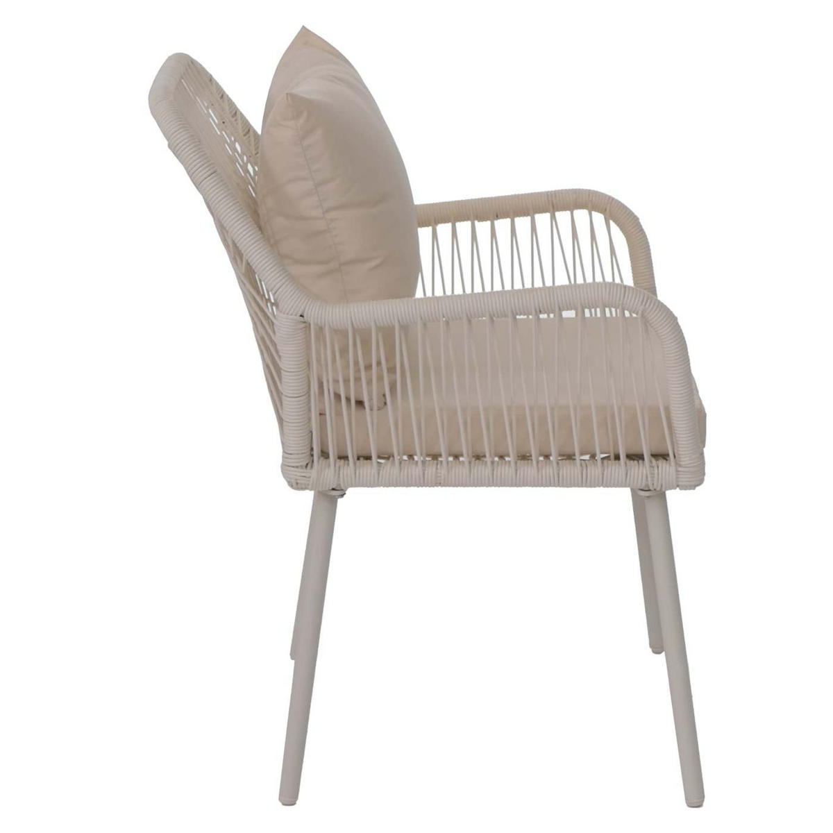 GARTENSTUHL 2er-Set 81x54x62cm Creme - Creme, Metall (54/81/62cm) - PROREGAL