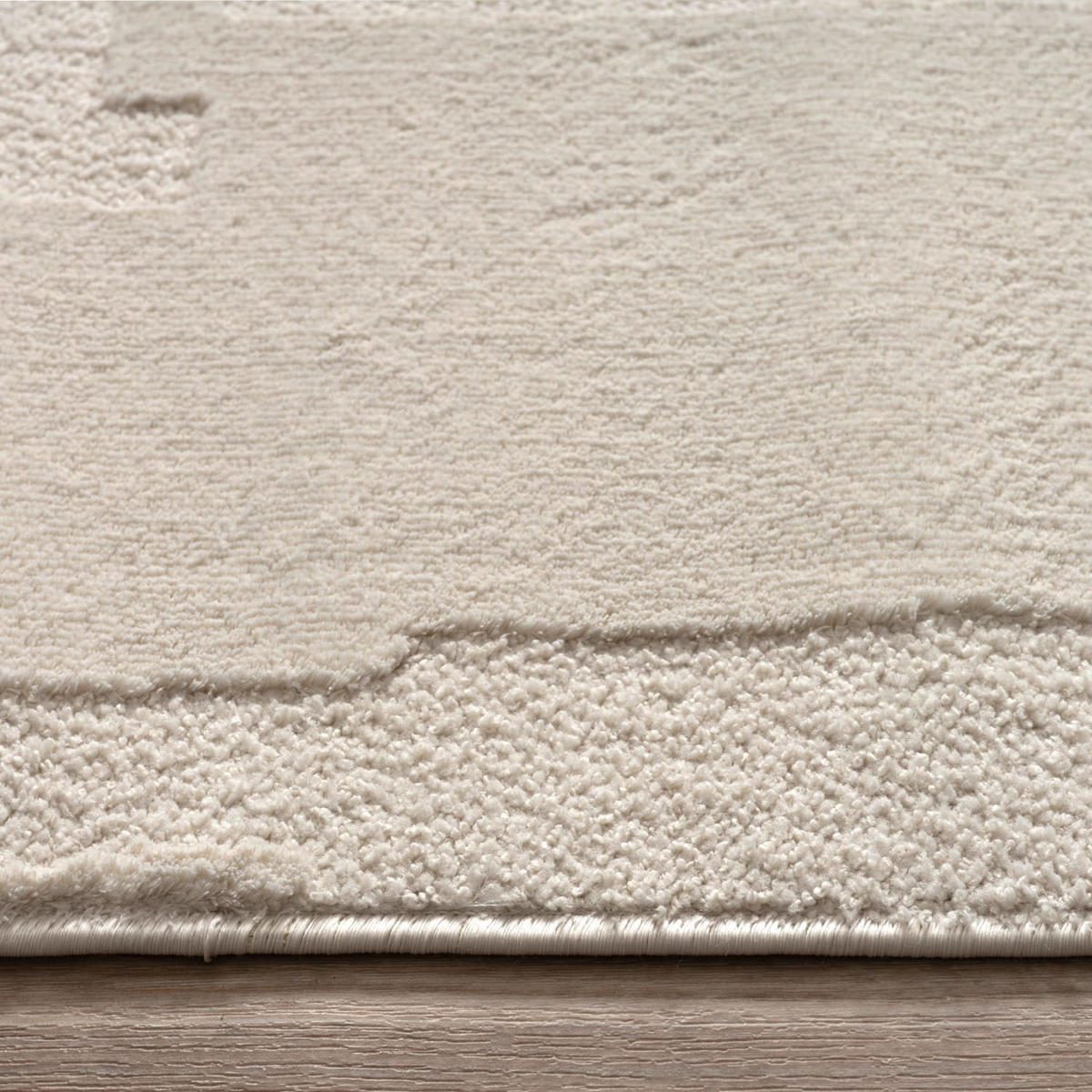 KURZFLORTEPPICH, mit Struktur, aus Polyester, Florhöhe 10 mm, Creme, 160 x 230 cm - Beige, Textil (160/230cm) - KADIMA DESIGN