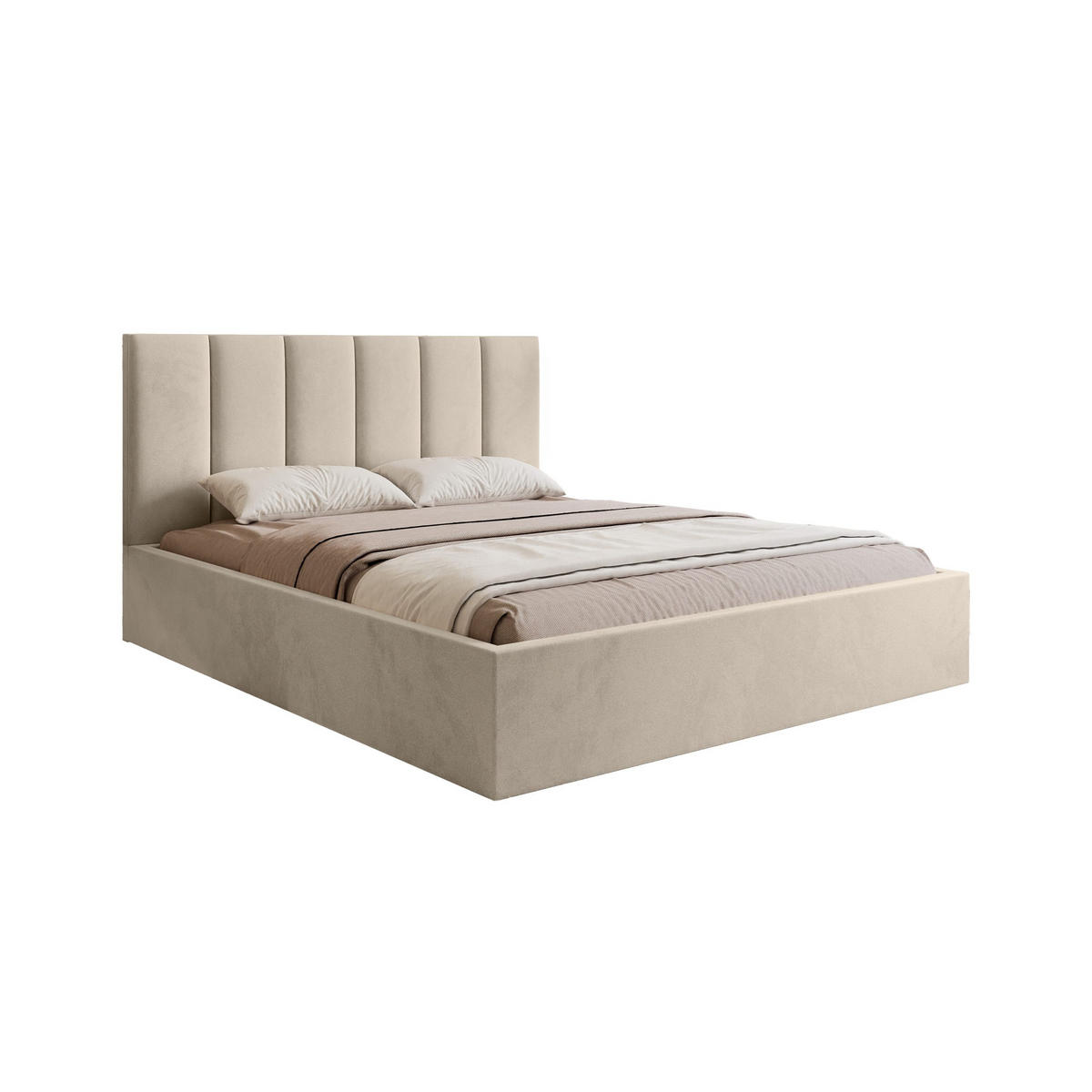 POLSTERBETT Eloria 180x200 cm, Beige - Beige, Textil (180/200cm) - Fedve