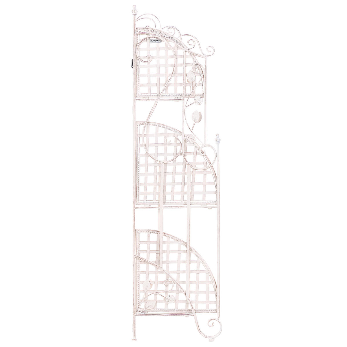 RAFT cu 3 niveluri metal alb pliabil Tequendama - alb, metal (46/124/34cm) - Beliani