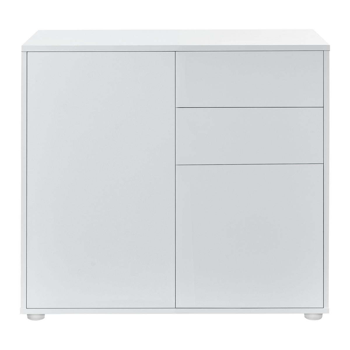 KOMMODE Paarl 2-türig - Weiß, Holzwerkstoff (79/74/36cm) - [en.casa]