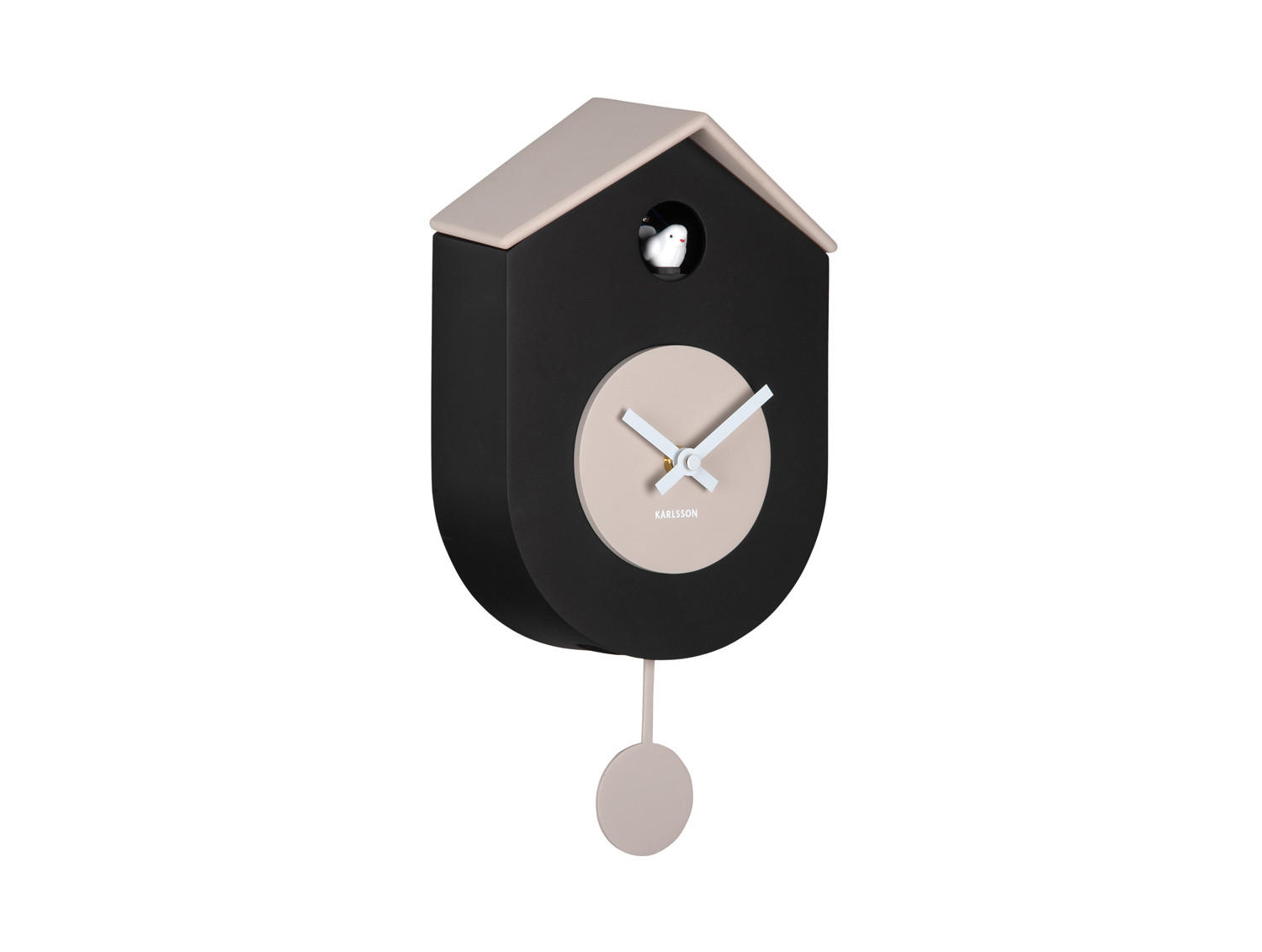WANDUHR Grato Cuckoo 9/17/33 cm - Schwarz, Kunststoff (17/33/9cm) - Karlsson