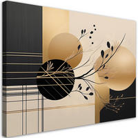 WANDBILD abstraktion glamour gold - Beige, Textil (60/40cm) - Feeby