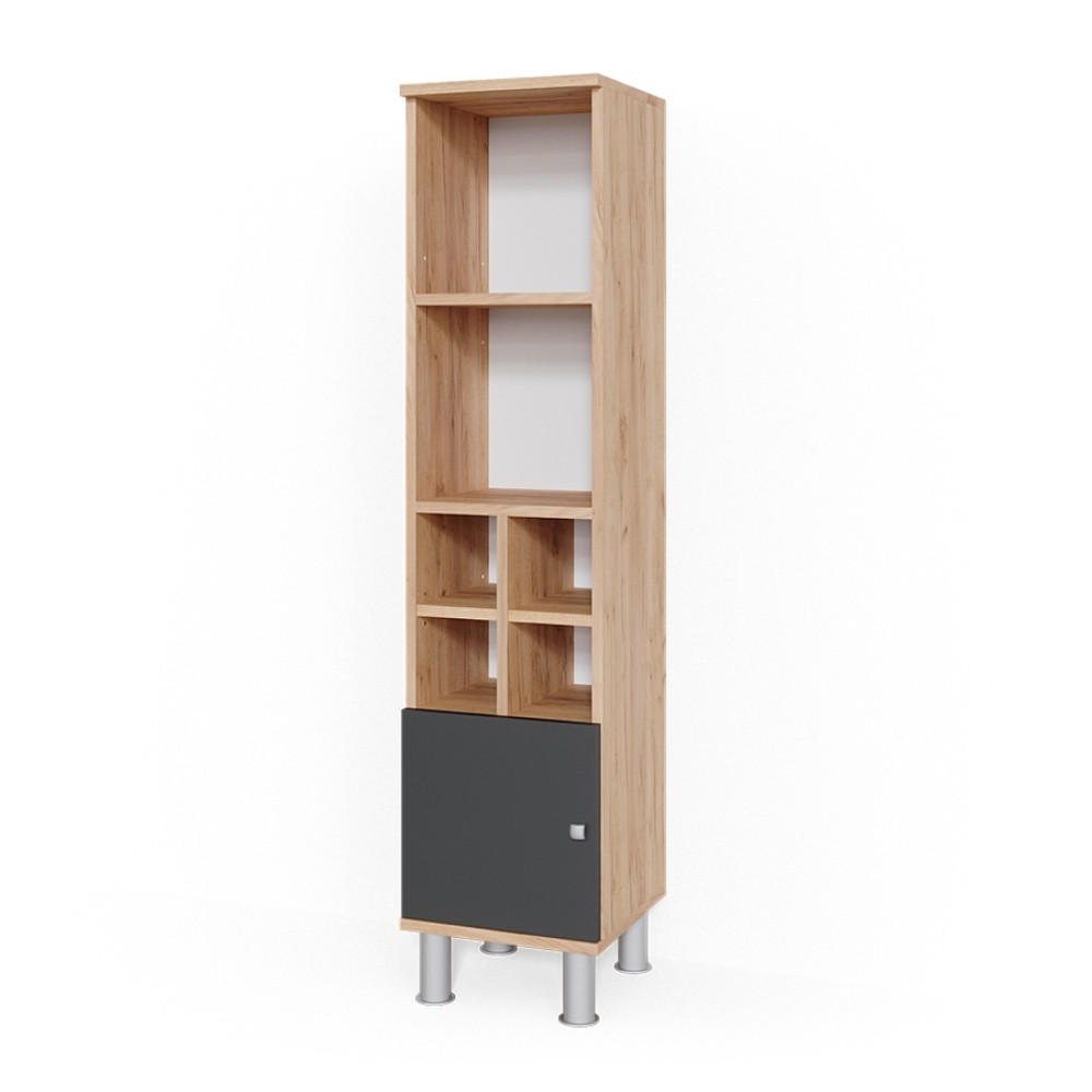 MIDISK&Aring;P Fynn antracit 30x130.6 cm liten d&ouml;rr 130.6/30/30 cm