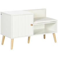 SCHUHBANK Weiß 80/33/49 cm - Weiß, Holzwerkstoff (80/49/33cm) - PANGIVO