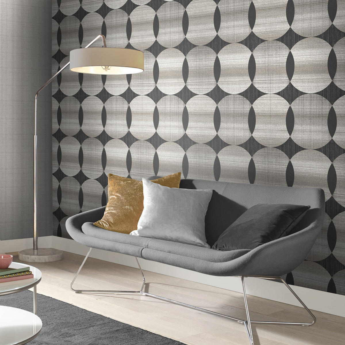 VLIESTAPETE - Tramonto Natural - Grau, Papier/Kunststoff (52/1005cm) - Graham & Brown