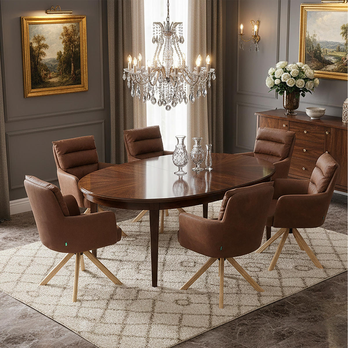 ARMLEHNSTUHL Mika-Jule 2er-Set - Honigeiche/Braun, Eichenholz/Holz (59/94/66cm) - DUBI Möbel