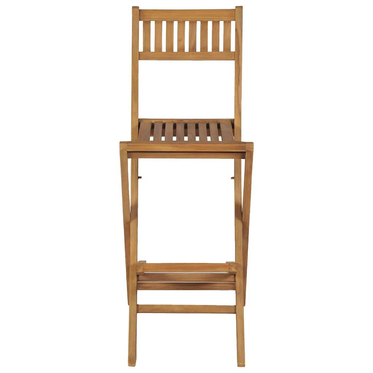 GARTENBARHOCKER, Klappbar, 44,5/61/114 cm, aus Massivem Teakholz, Braun, 2er-Set - Braun, Holz (61/114/44.5cm) - vidaXL