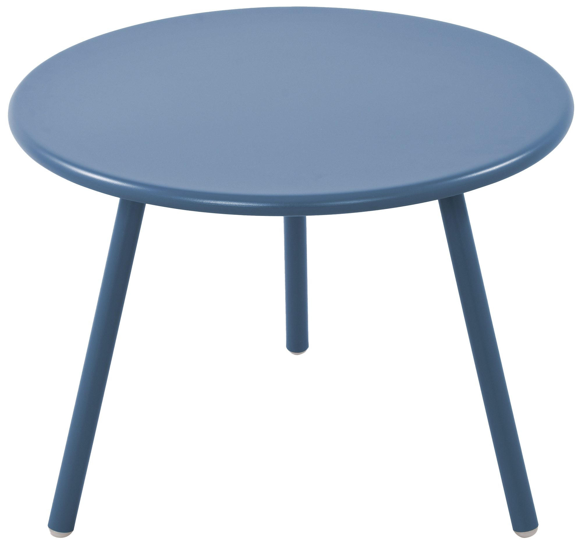 COUCHTISCH rund 60 cm Kunststoff blau - Blau, Kunststoff/Metall (60/60/45cm) - CLP