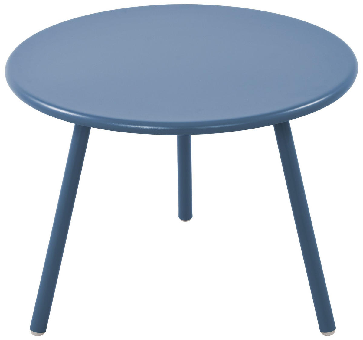 COUCHTISCH rund 60 cm Kunststoff blau - Blau, Kunststoff/Metall (60/60/45cm) - CLP