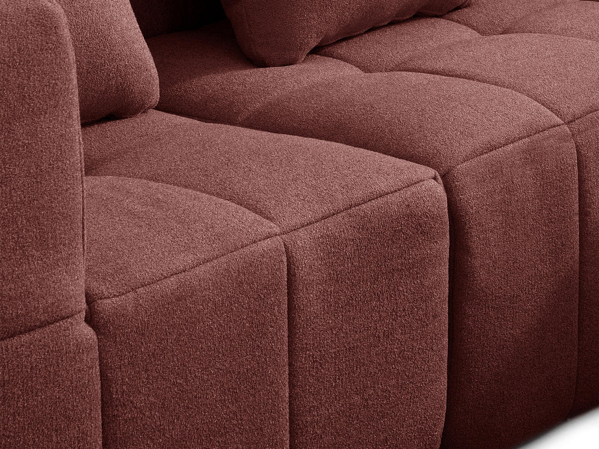 2-SITZER-SOFA Bouclé-Stoff Terrakotta-Rot - Terracotta, Textil (180/73/95cm) - MILYsofa