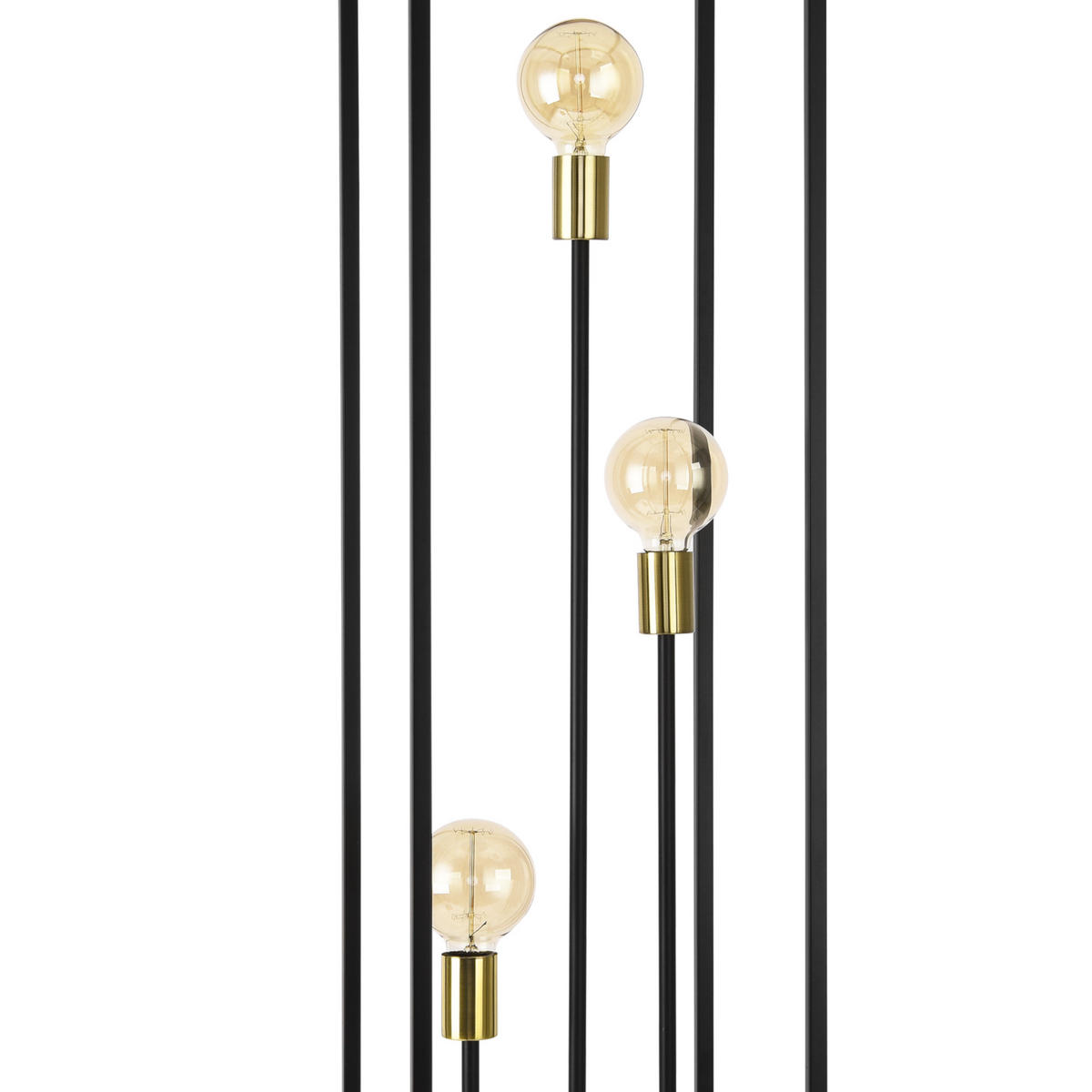 STEHLEUCHTE Groningen - Schwarz, Metall (30/30/140cm) - lux.pro