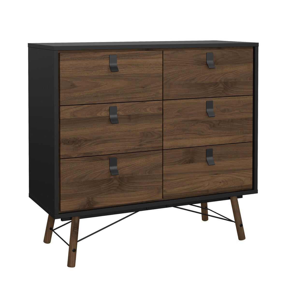 KOMMODE Schwarz - Schwarz, Holzwerkstoff (102/95/40cm) - ebuy24