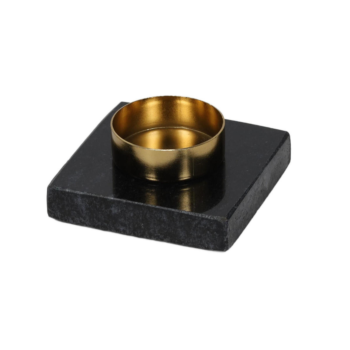 TEELICHTHALTER Granit-Untersetzer 4,5/7/5 cm - Grau, Stein (7/5/4.5cm) - Home Styling Collection