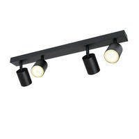 DECKENSTRAHLER Strahlma 5/14.4/53.5 cm - Schwarz, Metall (53.5/5/14.4cm) - ZMH