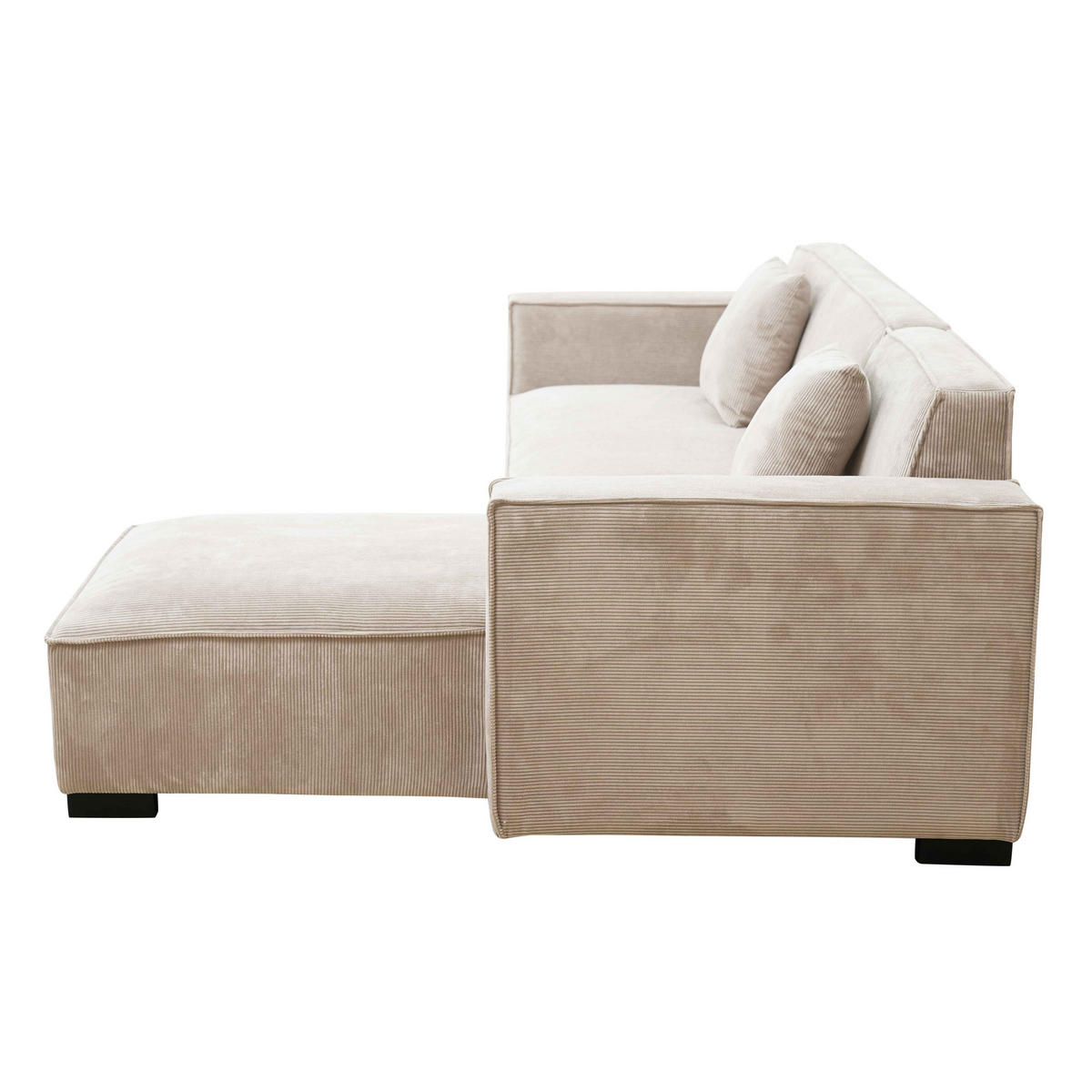 SOFA 3-Sitzer, Weiß - Weiß, Textil (160/247cm) - Oviala