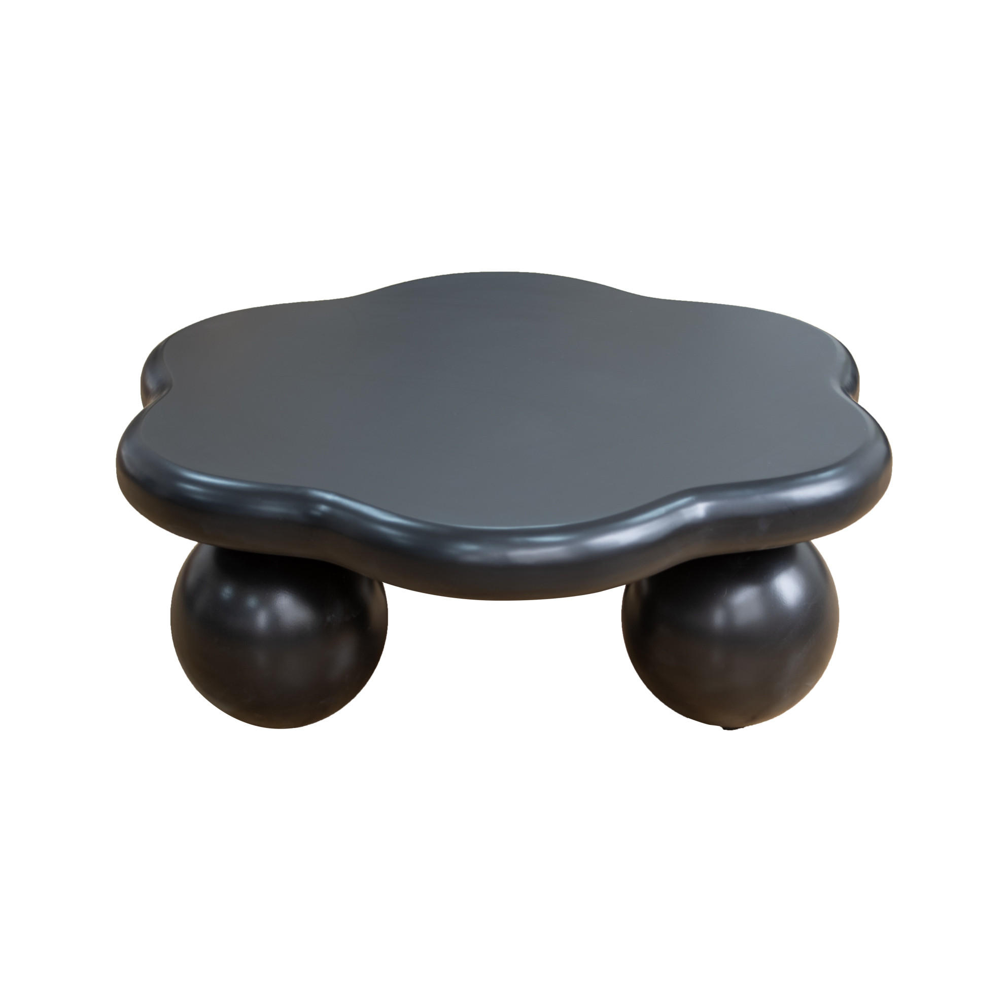 COUCHTISCH wolkenförmig Ø 80 cm MDF Schwarz - Schwarz, Kunststoff (79/79/31cm) - Meubliv