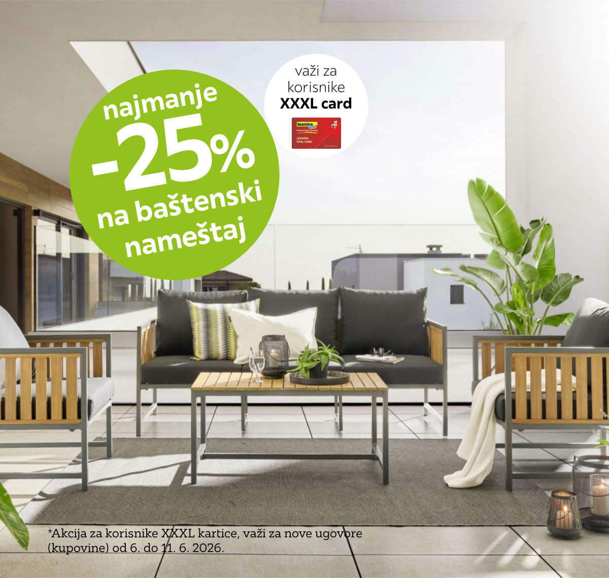 25% na baštenski nameštaj