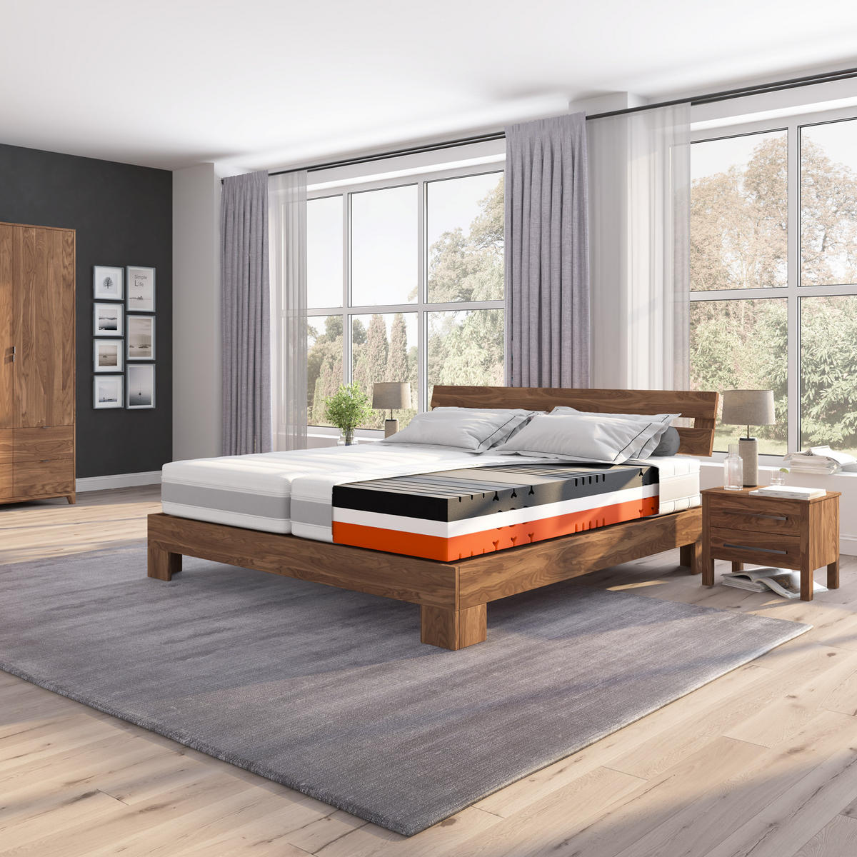 KALTSCHAUM-MATRATZE "Sleep Balance Pro", H2/H3, 80 x 200 cm, Höhe: ca. 24 cm - Weiß, Textil (80/200cm) - Hn8 Schlafsysteme