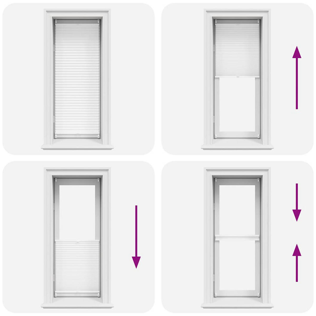 PLISSEE 50/150 cm aus Crepe Stoff Weiß - Weiß, Textil (50/150cm) - vidaXL