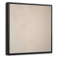 LEINWAND Bilder mit Rahmen - Japandi - Beige - Modern - 20x20 - Ecru, Textil (20/20cm) - MuchoWow