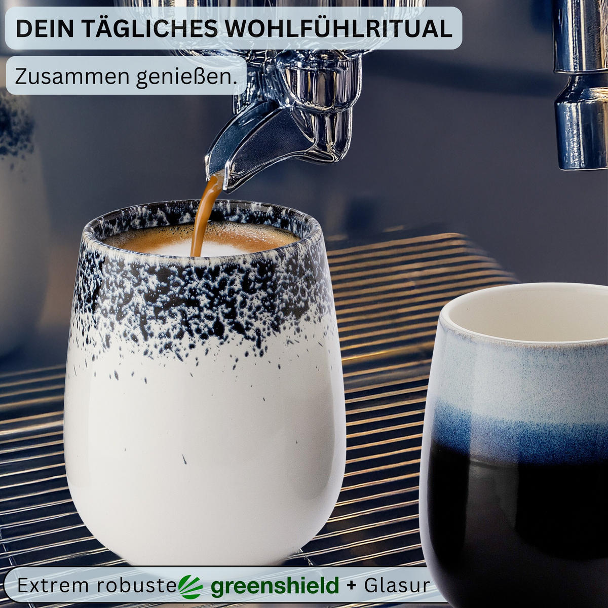 KAFFEEBECHER SIENA - 6 teilig aus Steingut 410 ml - Multicolor, Stein (0.41L) - Sänger