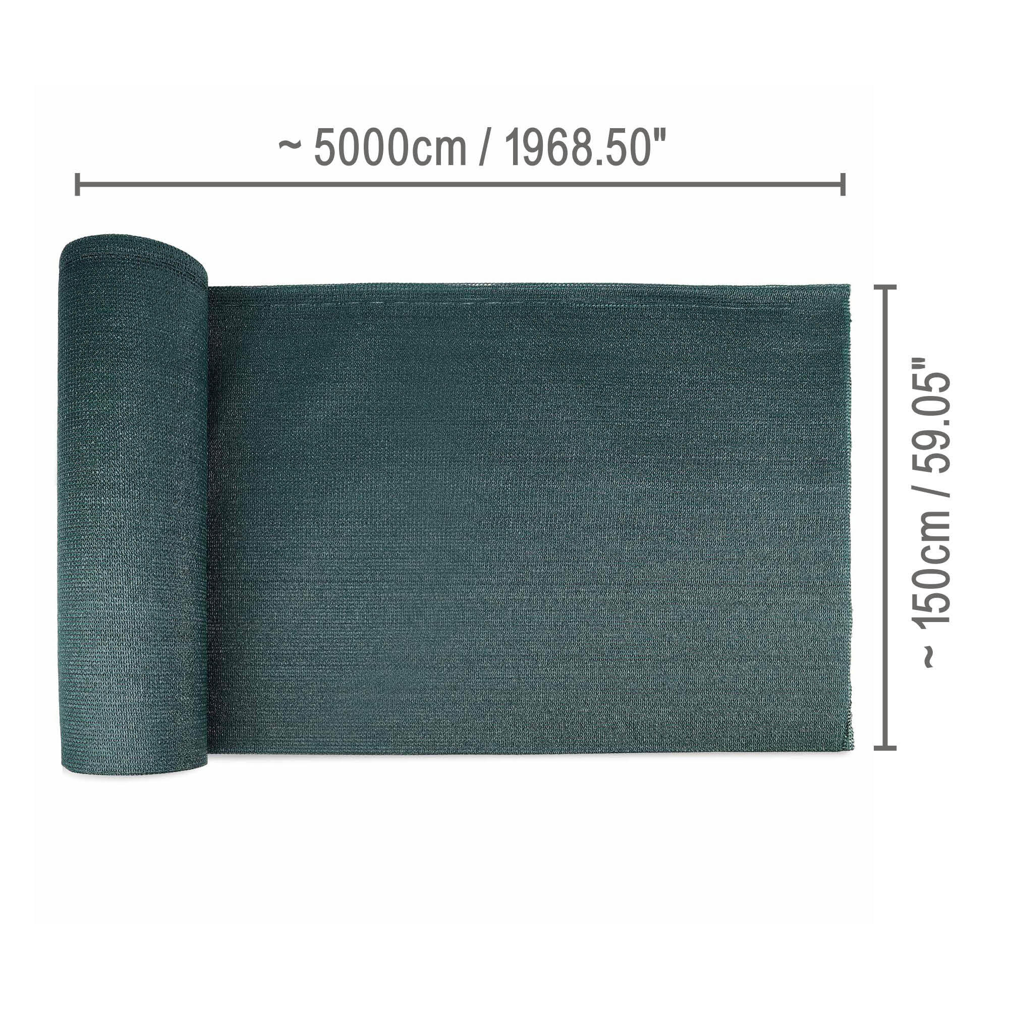 SICHTSCHUTZZAUN SolVision SG80 150/5000 cm Grün - Grün, Kunststoff (5000/150cm) - Sol Royal