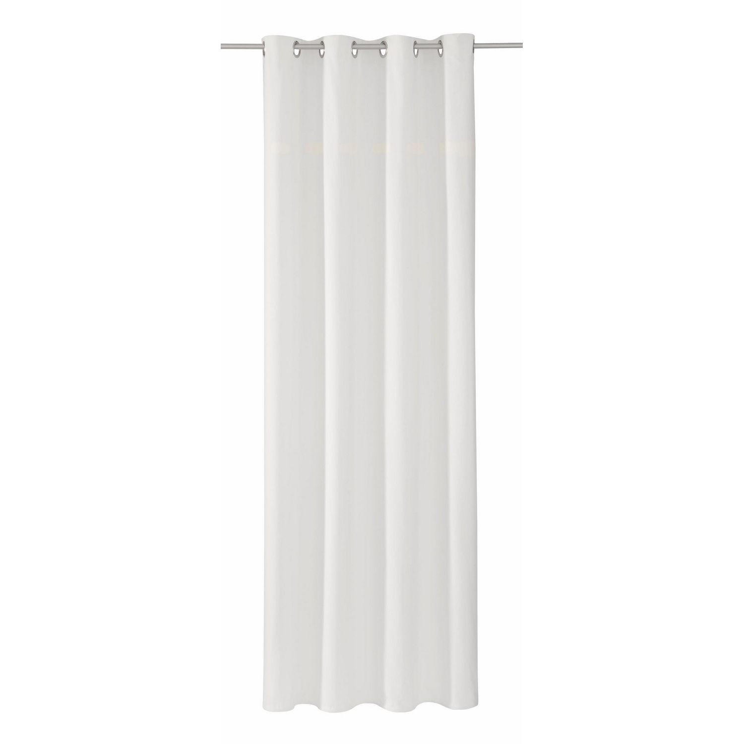 ÖSENVORHANG DOVE Blickdicht - Weiß, Textil (140/0.5/245cm) - Tom Tailor