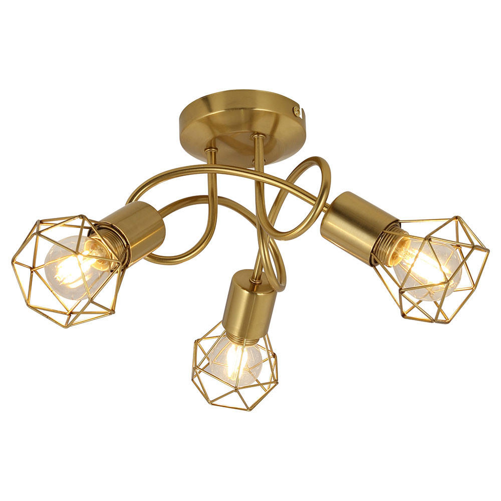 DECKENLEUCHTE XARA Gold Gitter - Goldfarben, Metall (36/36/20cm) - Globo Lighting