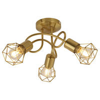 DECKENLEUCHTE XARA Gold Gitter - Goldfarben, Metall (36/36/20cm) - Globo Lighting