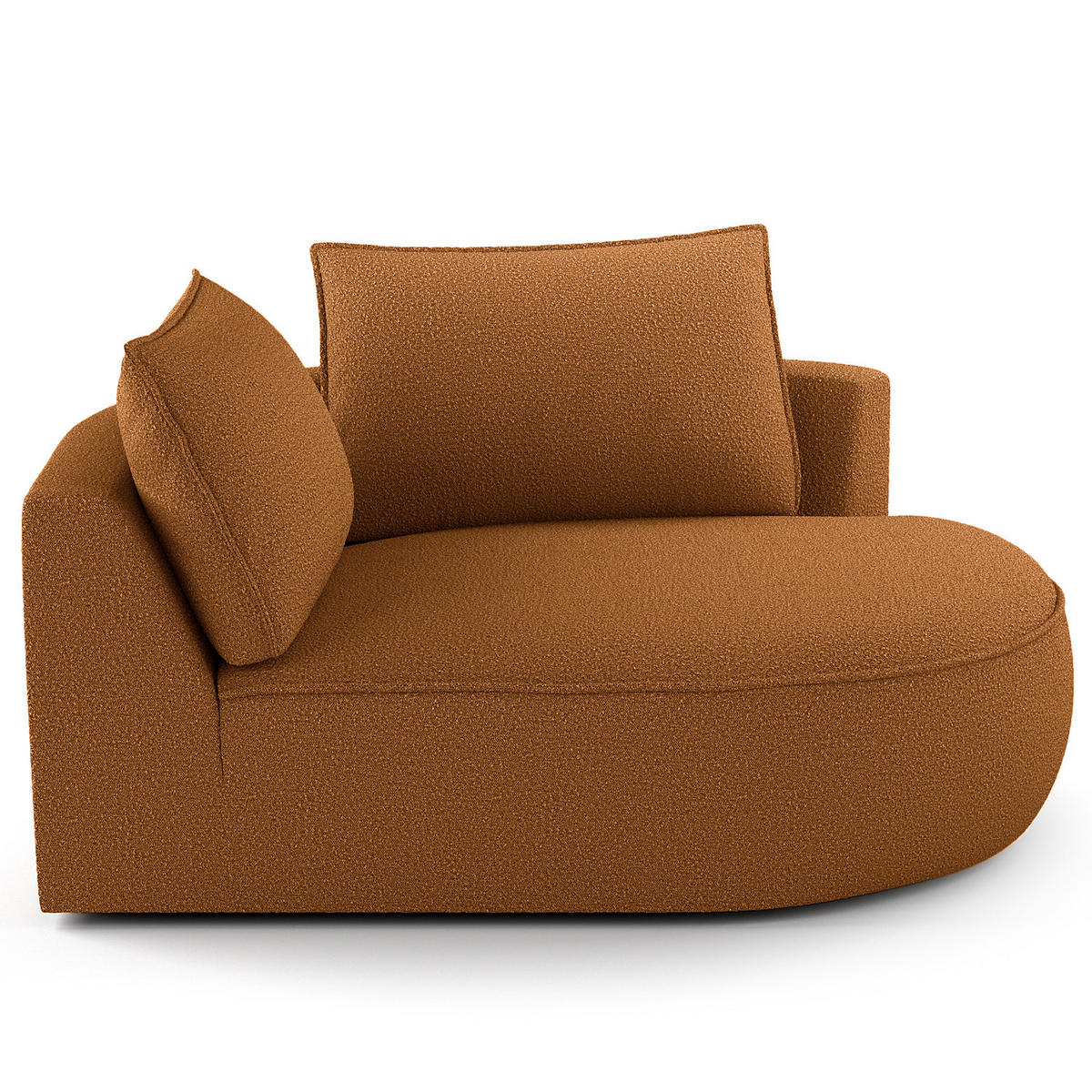 OTTOMANE - modular - Beige/Schwarz, Kunststoff/Textil (126/82/154cm) - home24