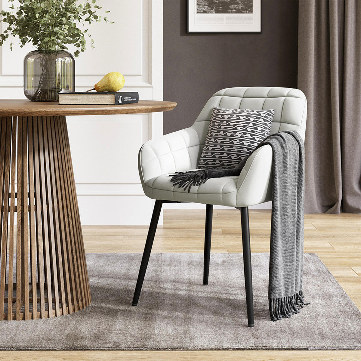 ŽIDLE JÍDELNY Relio Béžová 53.5 x 55.5 cm - béžová, textil (53.5/79/55.5cm) - Vicco