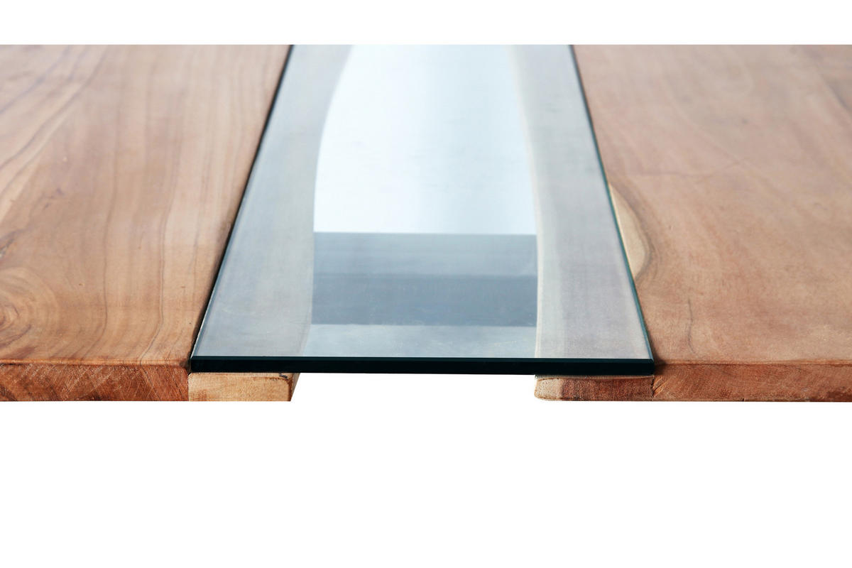 ESSTISCH KLAUS - Beige/Schwarz, Holz/Metall (90/175/77cm) - SAM
