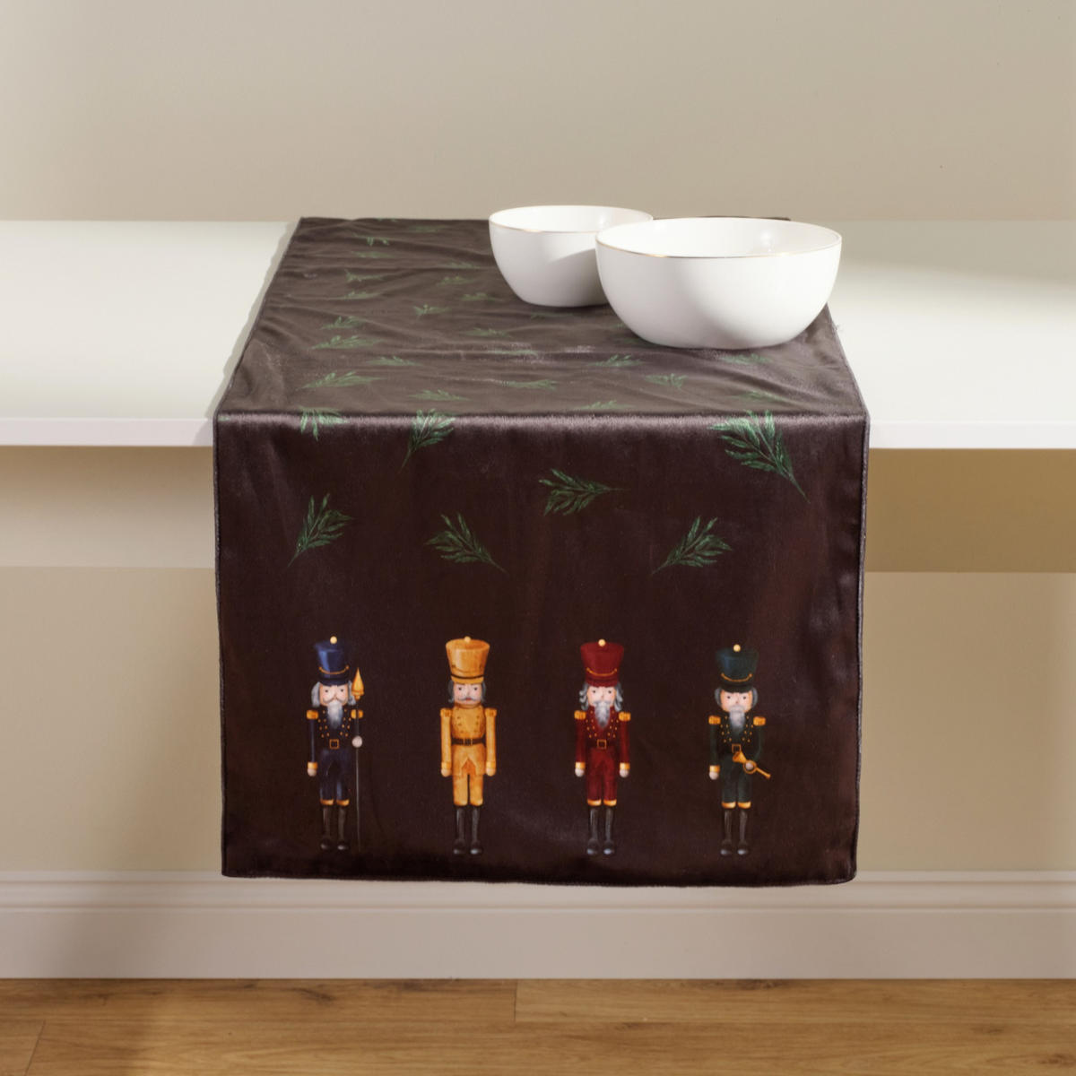TISCHLÄUFER Soldis - Dunkelgrün, Textil (180/40/1cm) - home&you