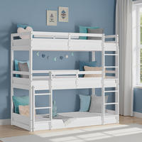 ETAGENBETT Kinderbett 90/200 cm weiß - Weiß, Holz - Homestyle4u