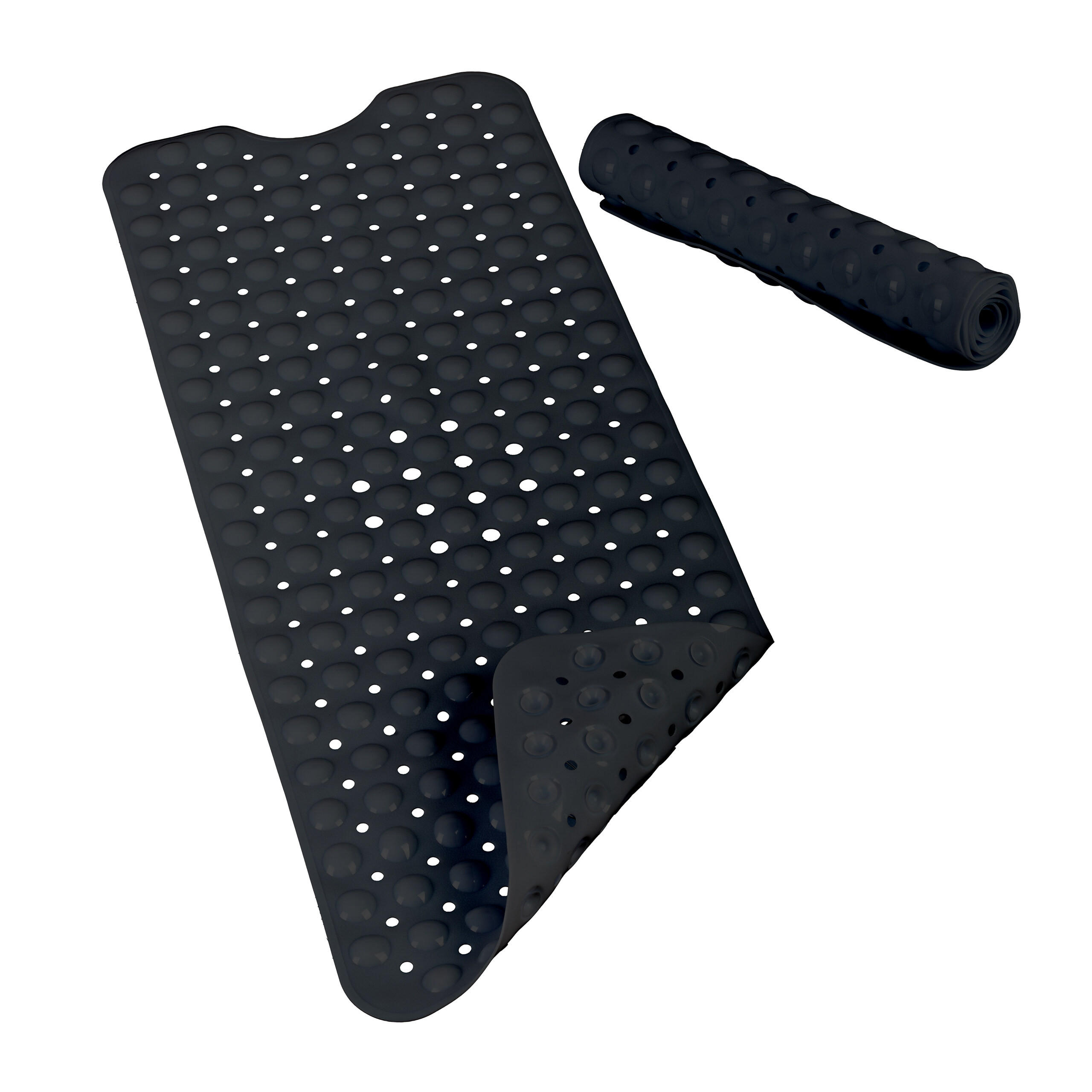 BADEWANNENMATTE - Schwarz, Kunststoff (97/39cm) - Relaxdays