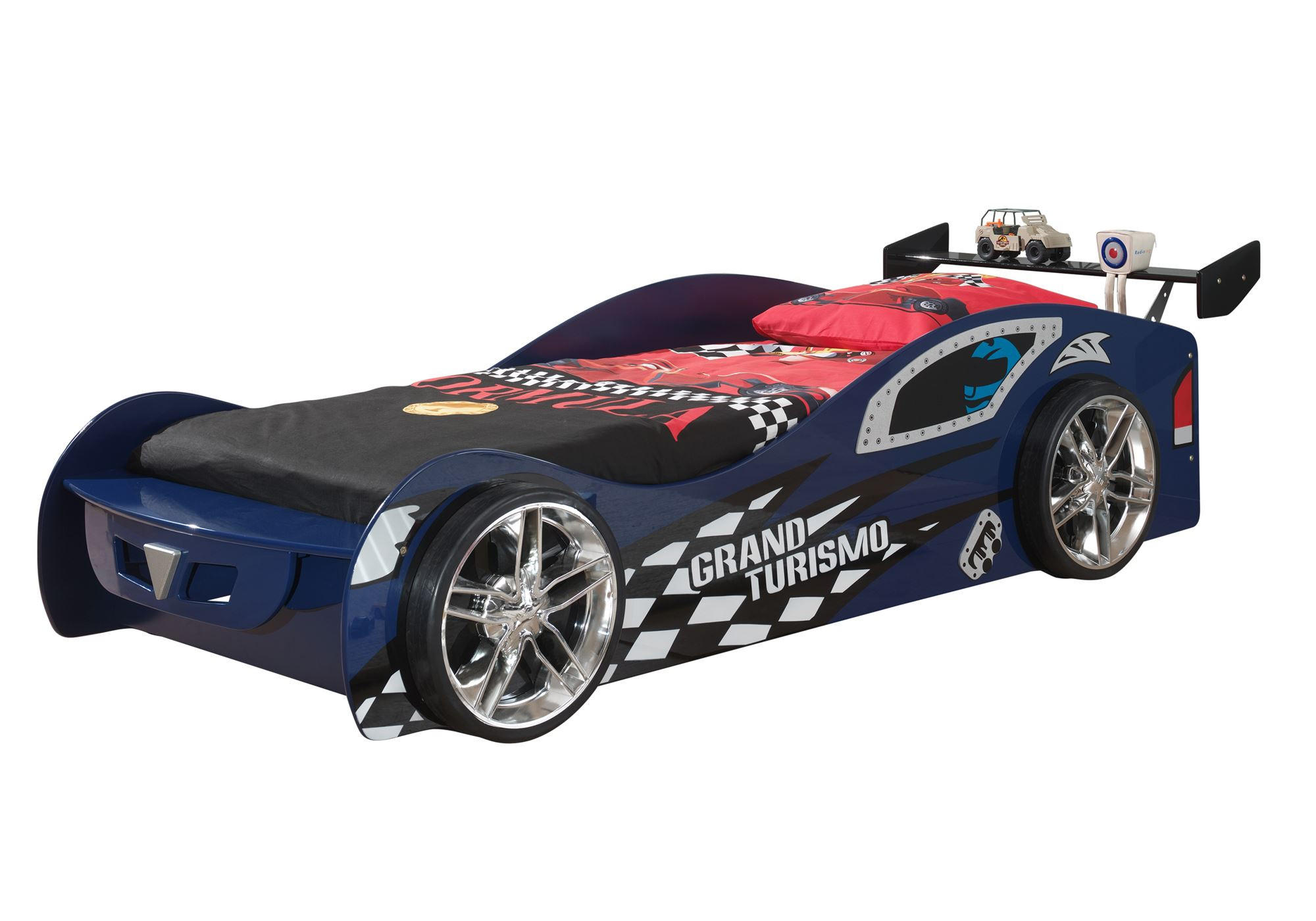 AUTOBETT Kallisfeniia 247x66x111 aus MDF in Blau - Blau, Holzwerkstoff (90/200cm) - 58aufmkessel