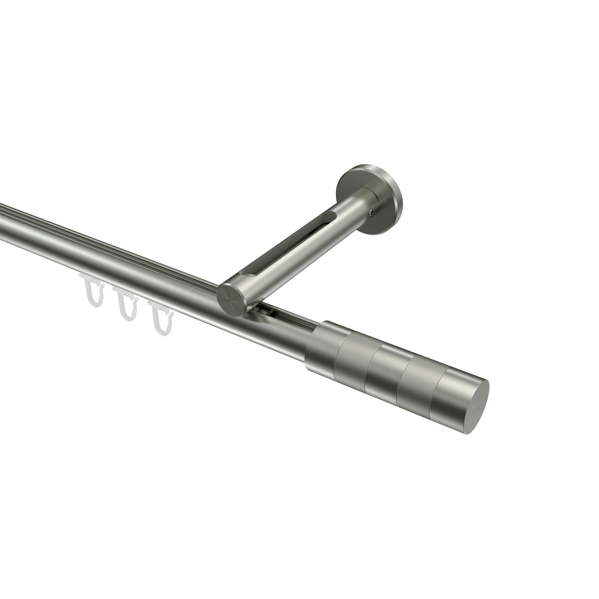 Interdeco Gardinenstange Edelstahl, Silber 540 cm