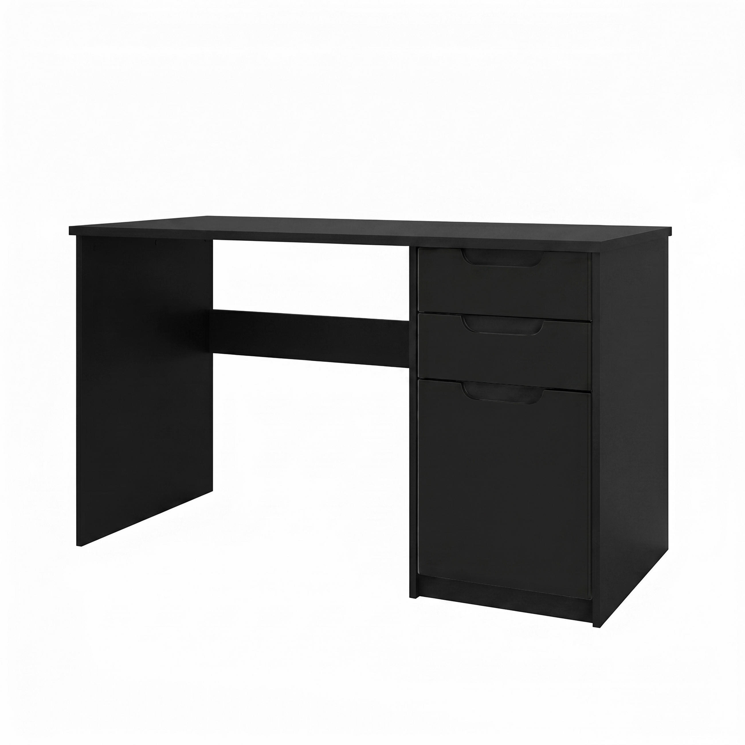 Vladon Schreibtisch Schwarz 60x76x129 cm