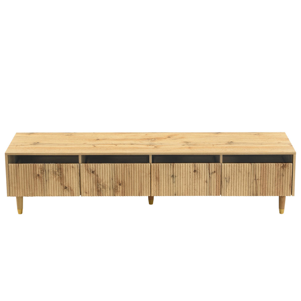 TV-SCHRANK mit 4 Schubladen 178 cm MDF Holzoptik - Braun, Holzwerkstoff (35/45/178cm) - Beauniv
