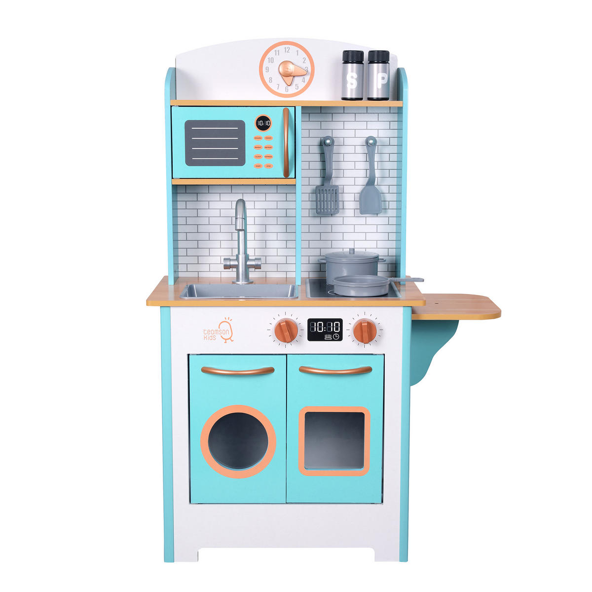 KINDERKÜCHE aus Holz, 92 cm - Multicolor, Holz (62.2/29.2/92.1cm) - Teamson Kids
