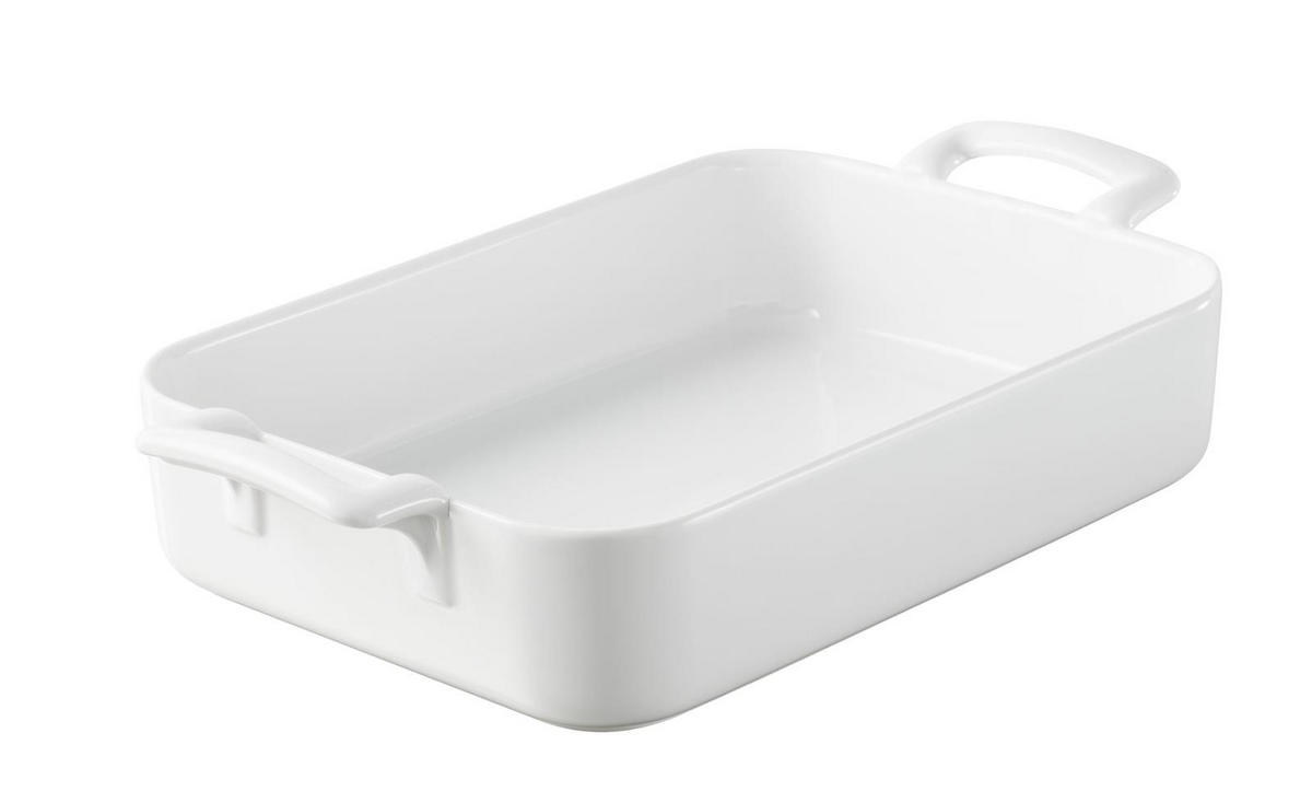 AUFLAUFFORM 170 cl RECHTECKIG Weiss REVOL - Weiß, Keramik (26/18.5/6cm) - Revol Porcelaine France