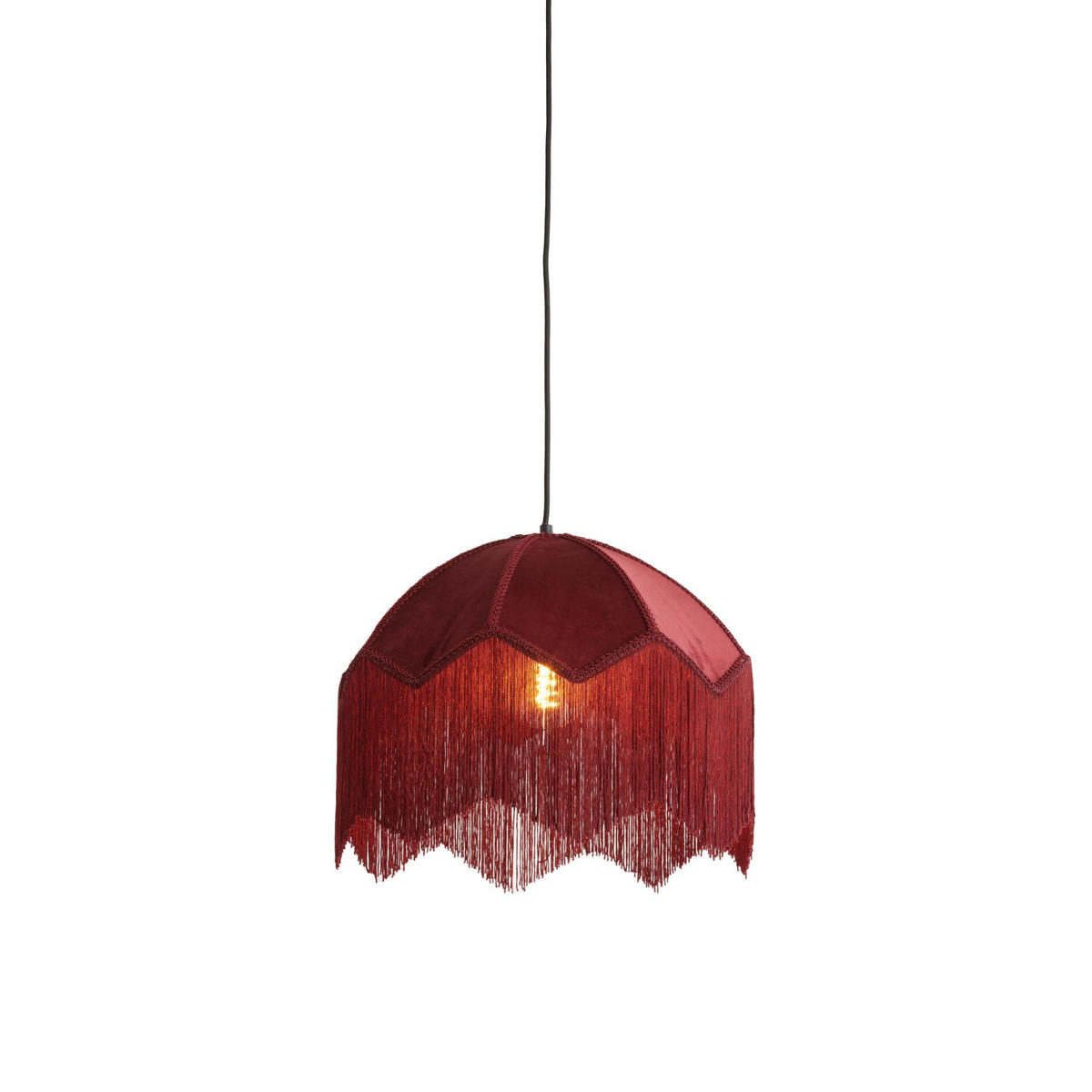 HÄNGELAMPE Malacia Rot 40/40/33 cm - Rot, Kunststoff (40/40/33cm) - Light & Living