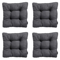 SITZKISSEN Panama 47/47 cm 4er-Set - Anthrazit, Textil (47/8/47cm) - Madison
