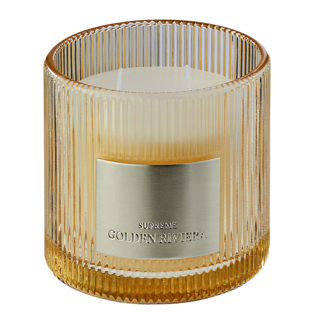 DUFTKERZE Supreme Golden Riviera - Beige, Glas/Naturmaterialen (11cm) - Butlers