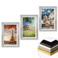 WANDBILDER 3er Set - 20x30 cm Silberner Rahmen - Denkmäler Europas - Silberfarben, Kunststoff (20/30cm) - ArtPrintCave