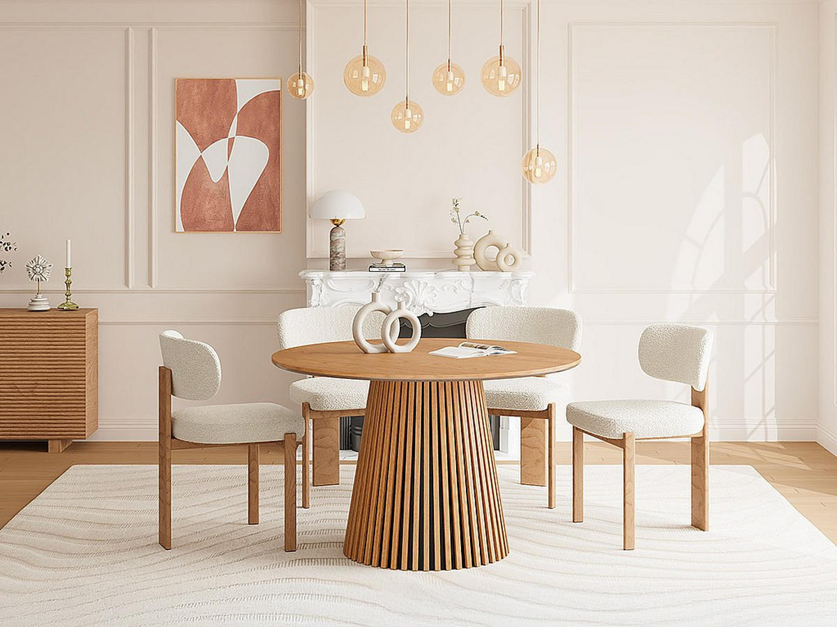 TISCH ohne Ausziehfunktion - 4 -Sitzer - Eiche - naturfarben hell - CARMIZA - Naturfarben, Holz (120/120/75cm) - Vente-Unique