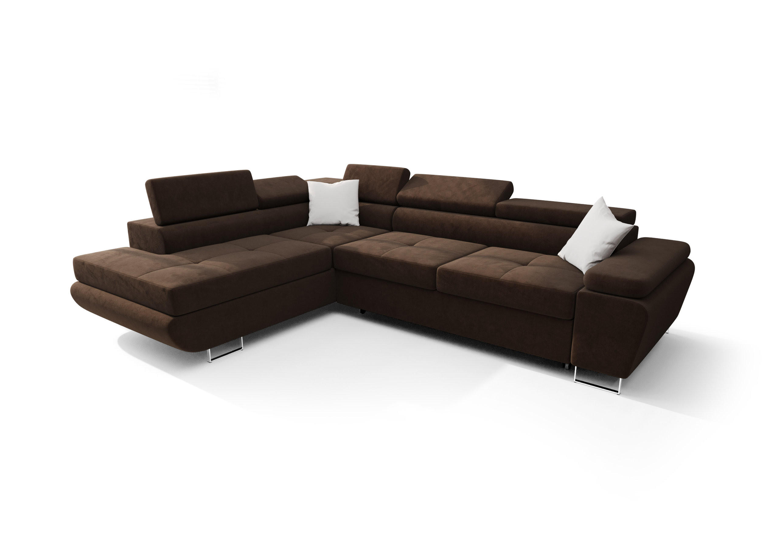 O-Sofa Ecksofa Dunkelbraun 272x200 cm