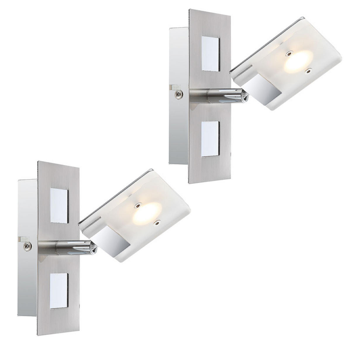 LED WANDLEUCHTE KAMALA Silber Aluminium - Silberfarben, Metall (7/15/15cm) - Globo Lighting
